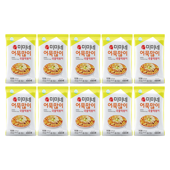 미미네 어묵많이 국물떡볶이 X 기본맛, 570g, 10개