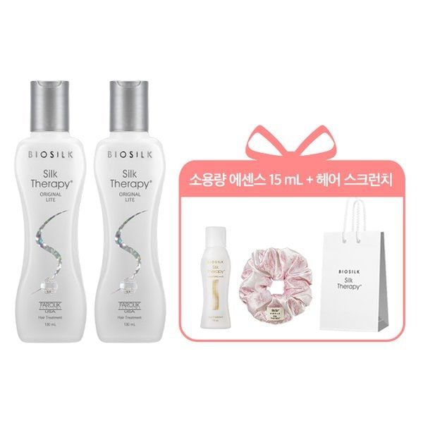 실크테라피 ST오리지널라이트 에센스(130ml x 2)+(모이스춰에센스+영리영리 스크런치) 686986 : 몰어니스트