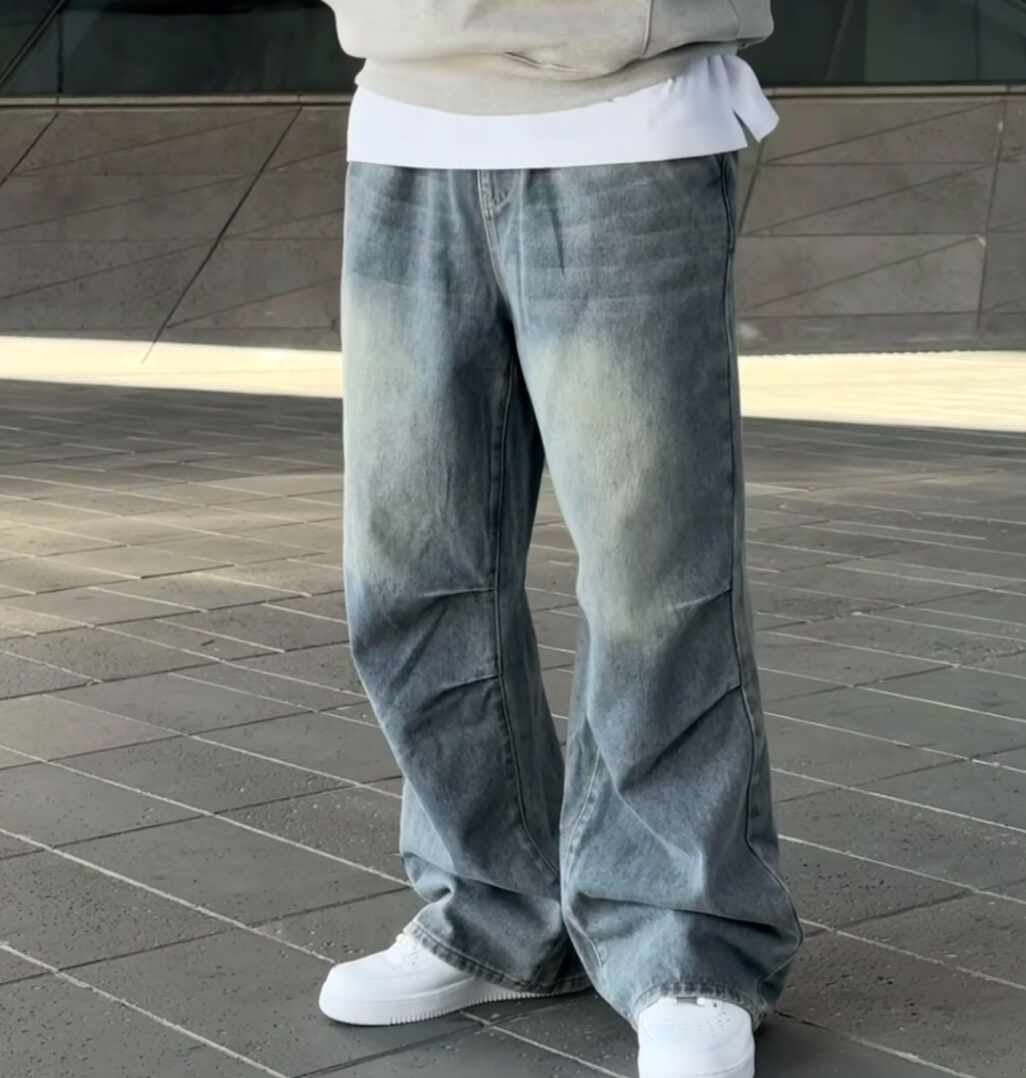 흑청바지 통청바지 벌룬데님 남자와이드청바지