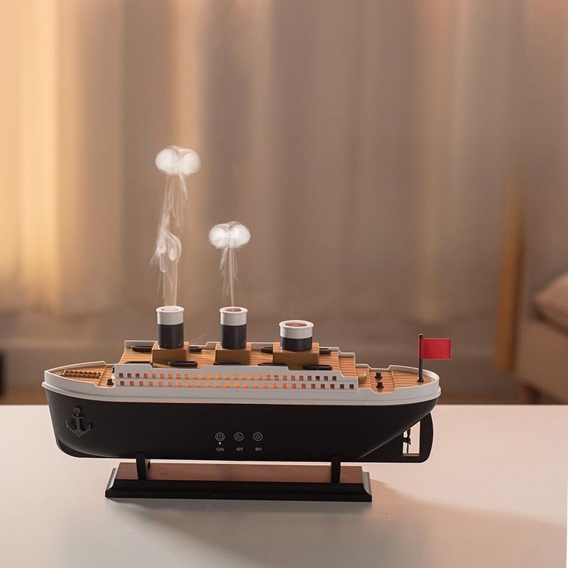 타이타닉 초음파 가습기 증기선 프라모델 이중분사 타이머