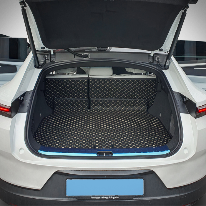 카프트 폴스타4 트렁크매트 퀄팅 가죽 차박 상단 용품