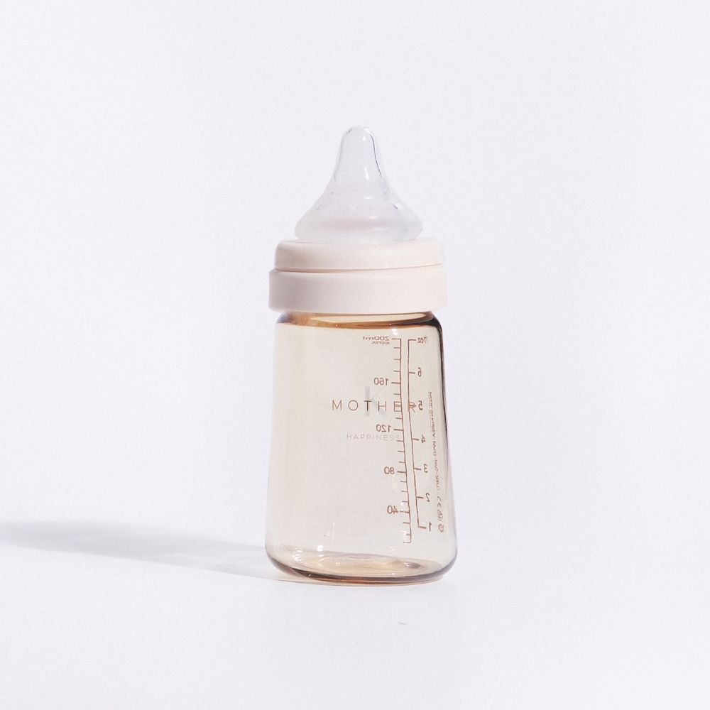 마더케이 신생아 PPSU 젖병 배앓이 방지 (노꼭지) 180ml, 1개, 크림 - 상세 이미지 2