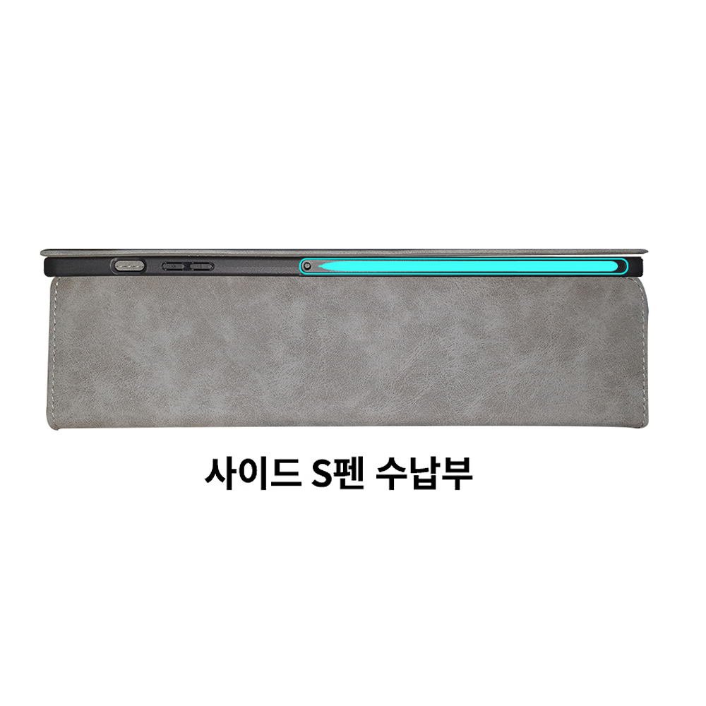 고부기 터치펜 수납 가죽 패드 커버 클러치 케이스 블랙, 갤럭시 탭 S9-S9 FE-S10 FE - 상세 이미지 2
