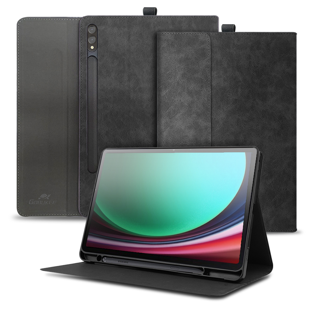 고부기 터치펜 수납 가죽 패드 커버 클러치 케이스 블랙, 갤럭시 탭 S8 Ultra-S9 Ultra-S10 Ultra - 상품 이미지