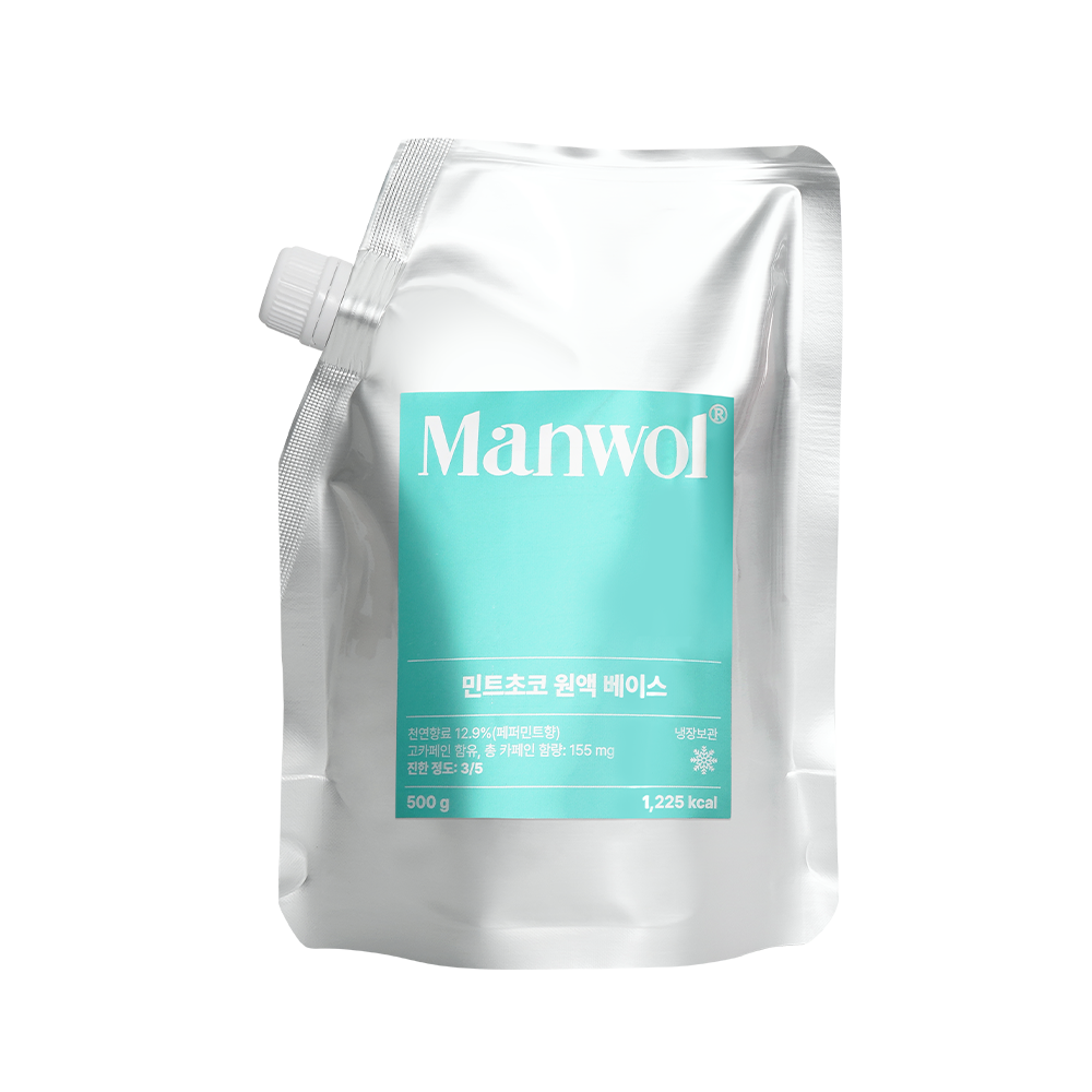 [만월회] 민트초코 원액 베이스 스파우트 500g 실속형(음료 12잔 분량) - 상세 이미지 2