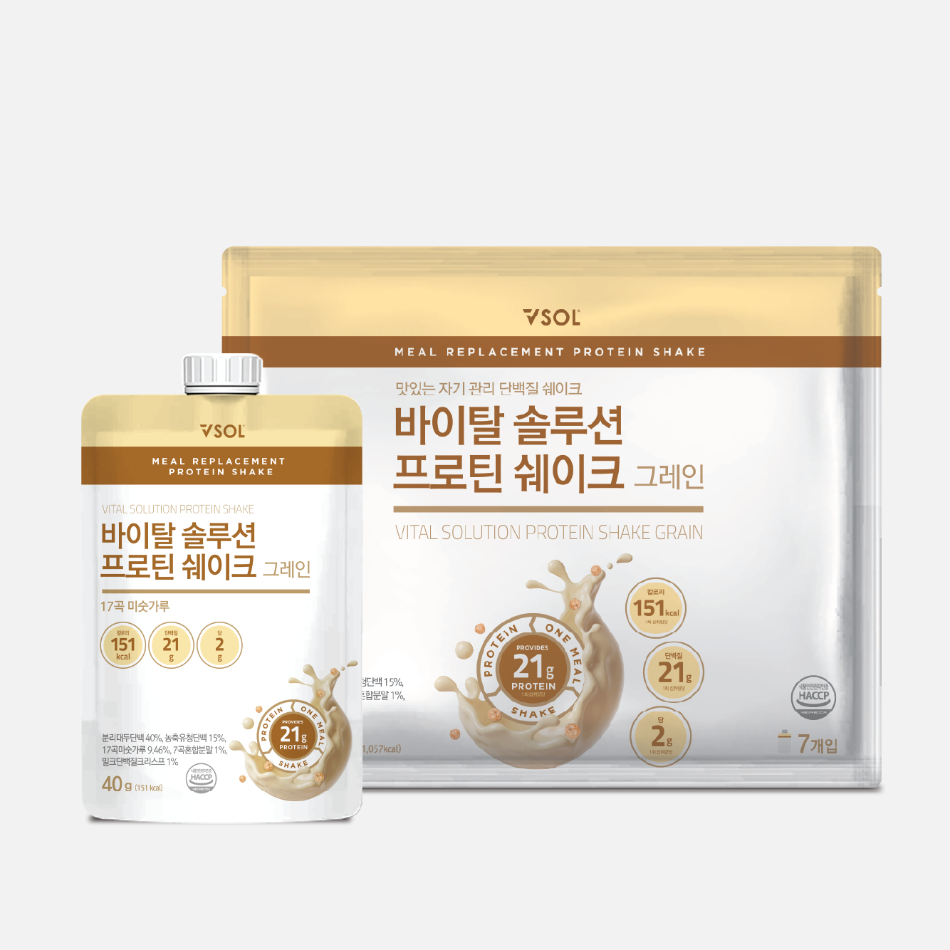 바이탈솔루션 프로틴쉐이크 그레인 7포, 1개 - 메인 이미지