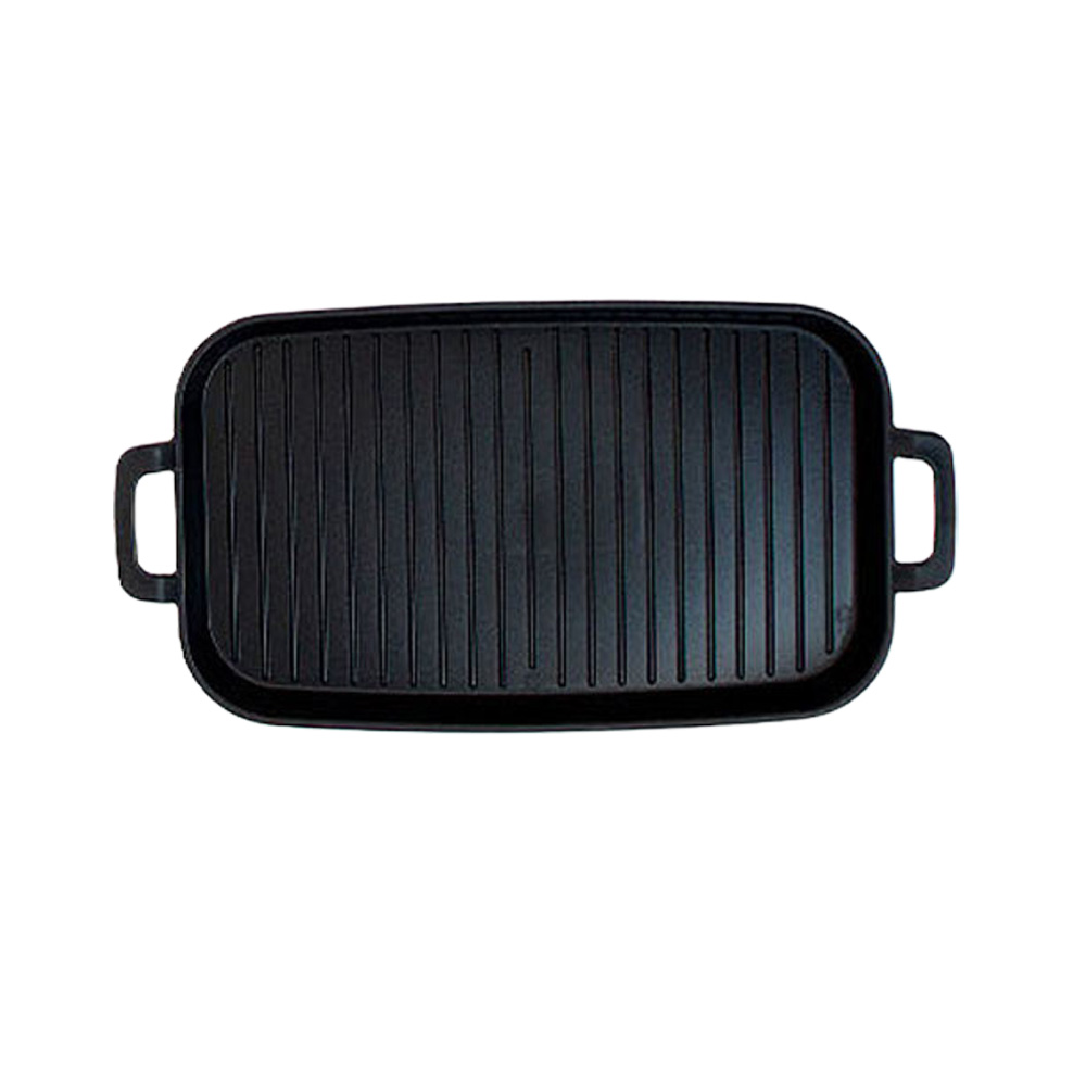 UH 직사각 플라스틱 손잡이 앞접시 캠핑 간식 그릇 블랙