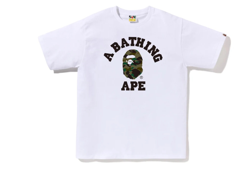 베이프 반팔티, BAPE 1ST CAMO COLLEGE TEE 후기, 베이프 정품, 퍼스트카모 티셔츠, 오버핏 반팔티, 스트릿 패션, 베이프 구매 후기