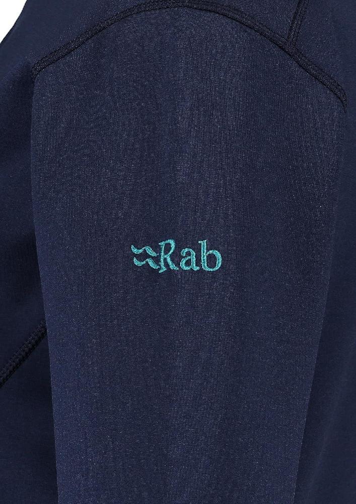 Rab 여성용 Geon 재킷 플리스 풀 지퍼 스키 트레킹 및 캐주얼 사용 - 딥 잉크 12 블랙/스틸 10 - 상세 이미지 4