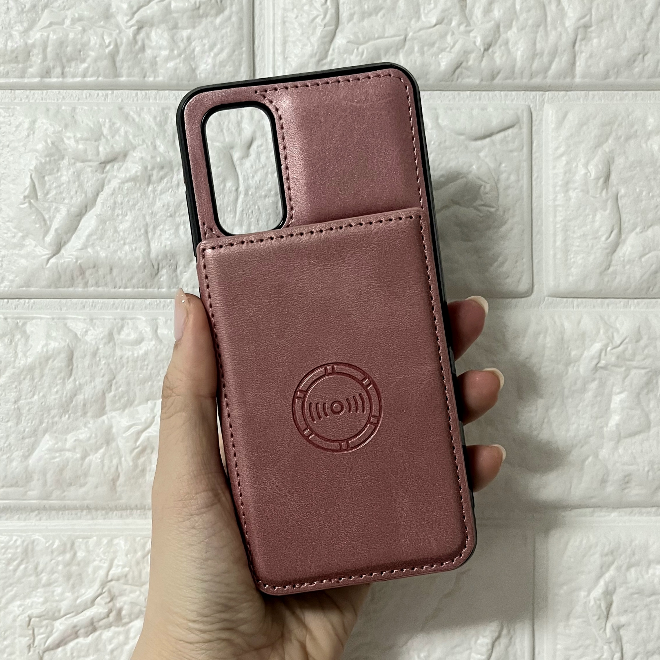 카드 케이스 가죽 지갑 범퍼 핑크, 갤럭시S20FE - 상품 이미지