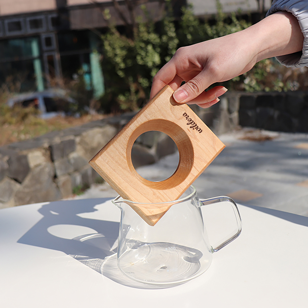 캠핑 우드 드리퍼 핸드드립 메이플 원목 나무 드립세트