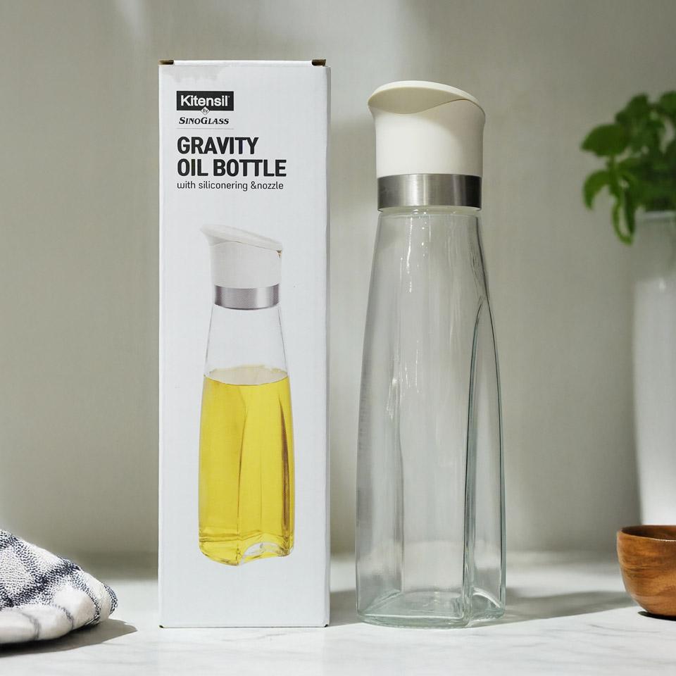 메가마트 키텐실 자동개폐 오일병(화이트) 500ml - 상품 이미지