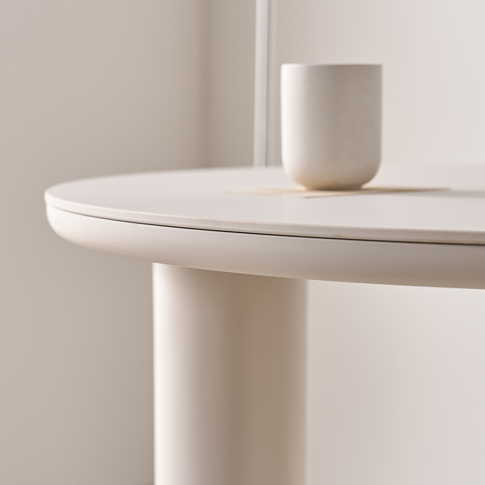 원형 소파 테이블 밀크 세라믹 거실탁자 커피테이블 트리플