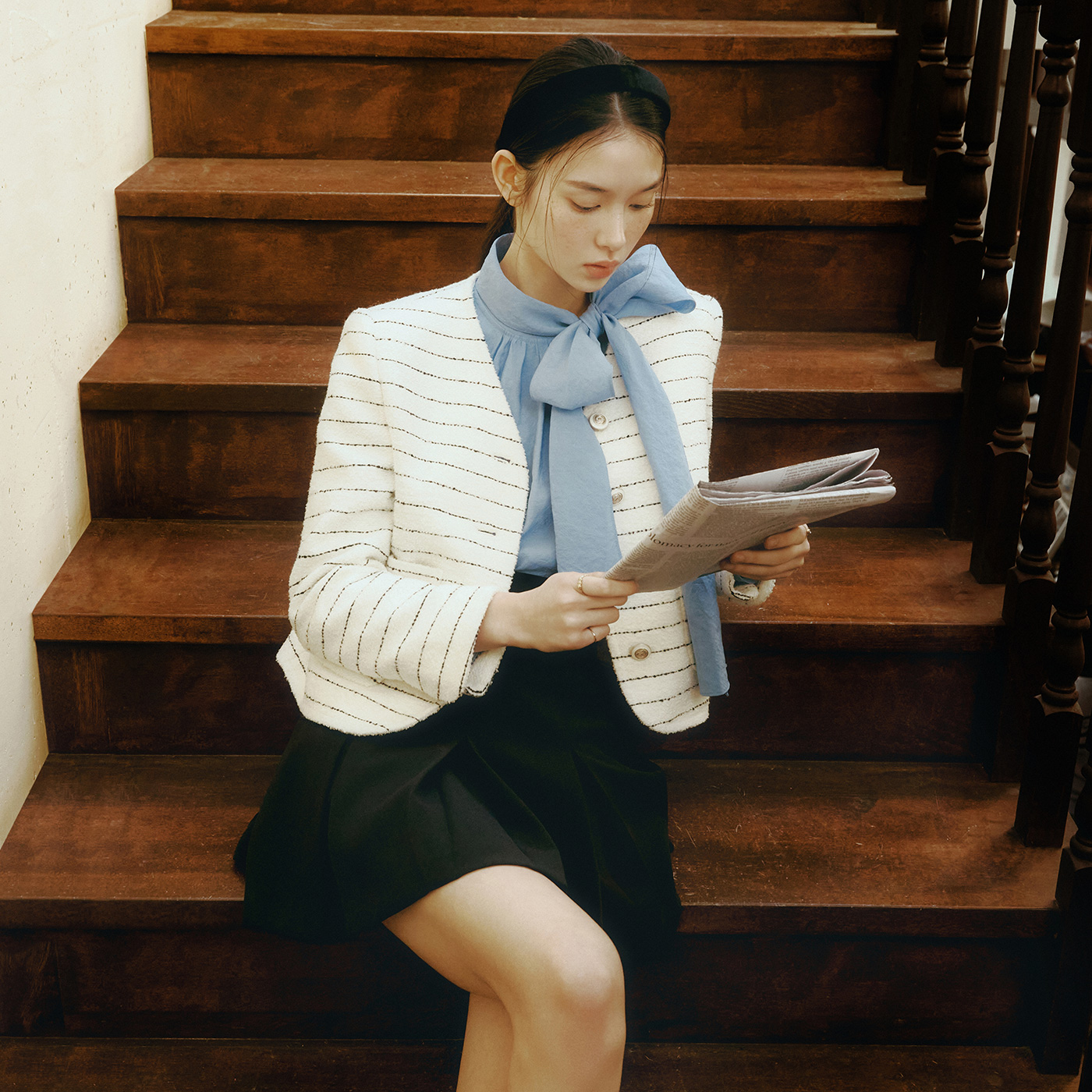 로엠 플리츠 미니 스커트 RMWHF11R12