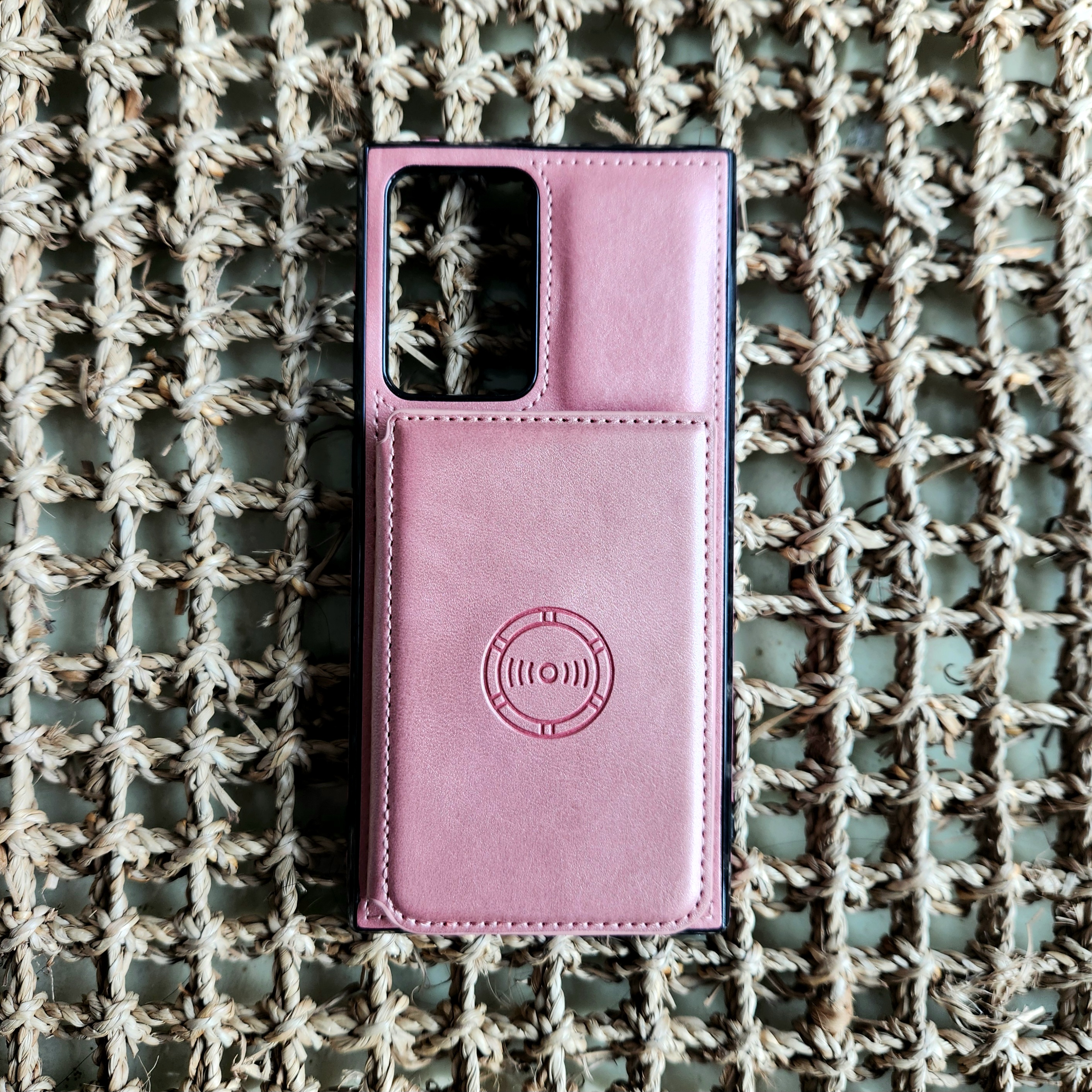카드 케이스 가죽 지갑 범퍼 핑크, 갤럭시S20울트라 - 상품 이미지