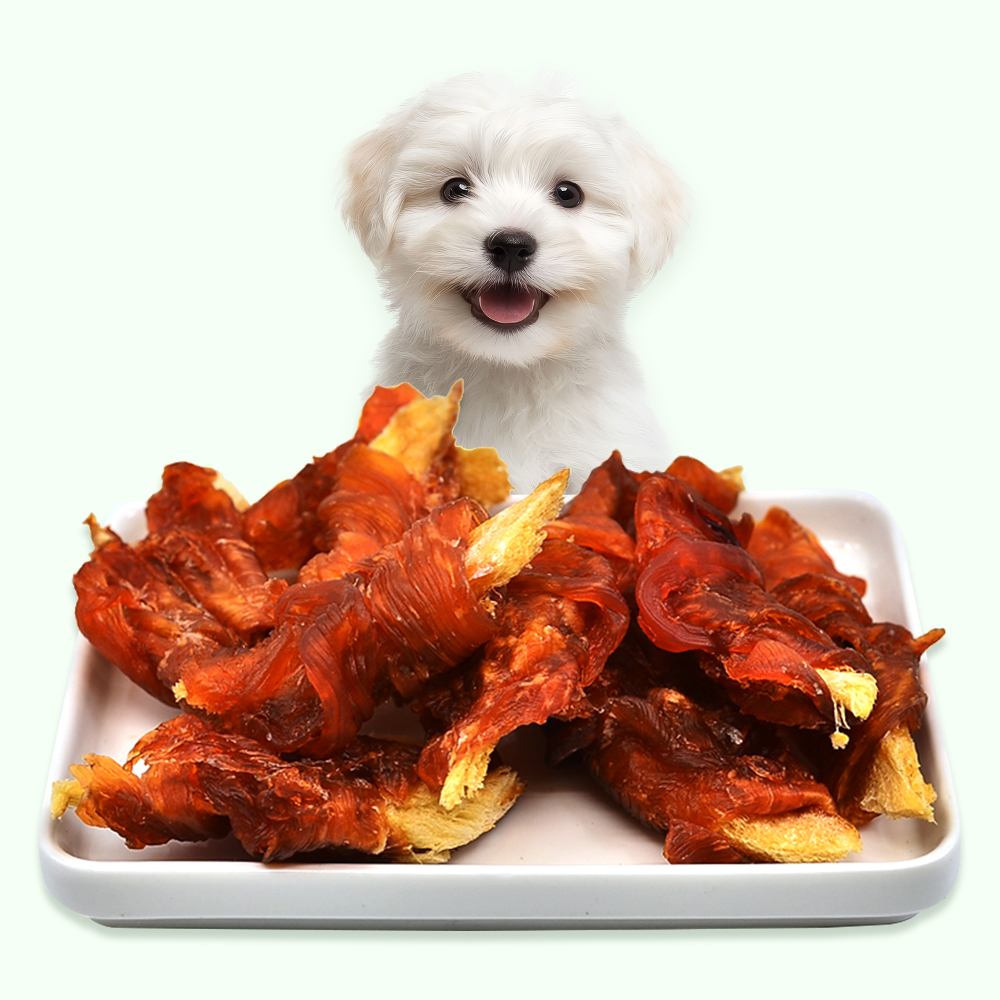국내제작 북오말이 강아지 수제 간식 북어와 오리육포로 만든 애견 간식 황태+오리, 70g, 1개 - 상품 이미지