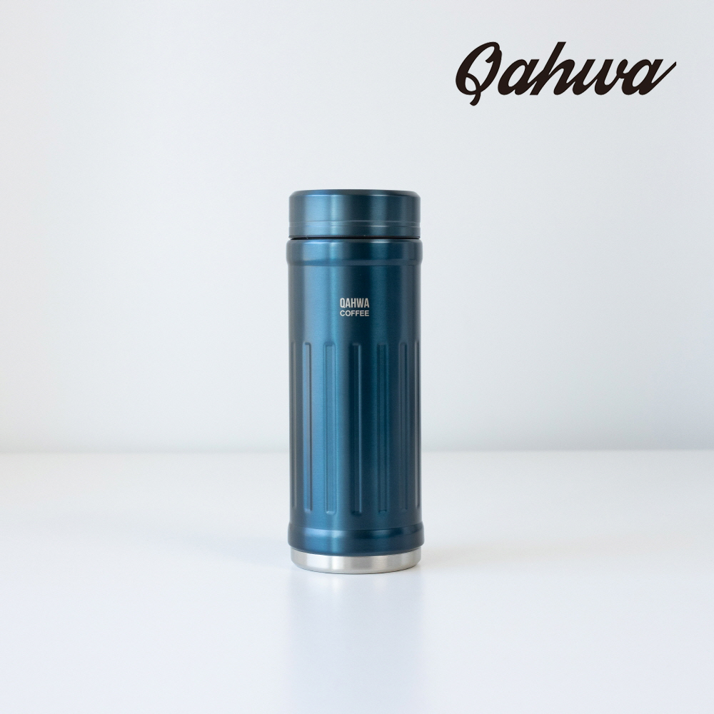 [정식수입] QAHWA 카와 텀블러 블루 커피 텀블러 테프론 코팅 410ml - 상품 이미지