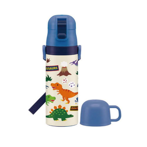 [스케이터] 다이노사우루스 초경량 투웨이 스테인레스 보틀 470ML/430ML - 상품 이미지