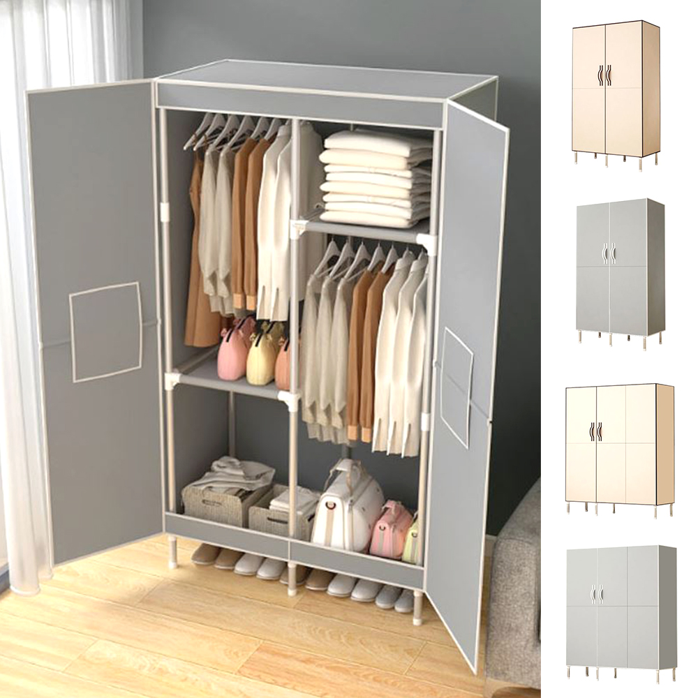 패브릭 조립식 옷장 공간활용 여닫이 의류 수납 원룸 행거
