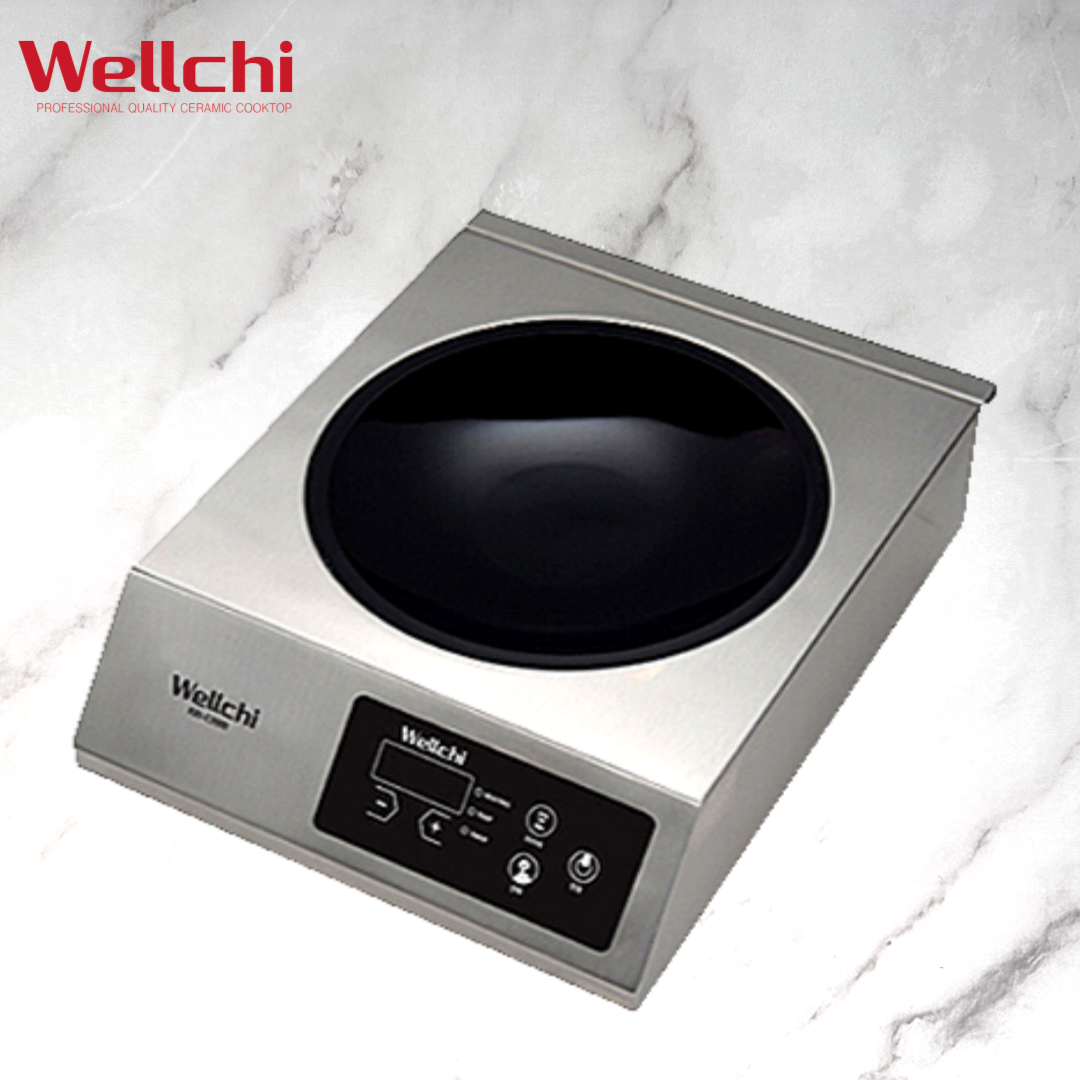 업소용인덕션 웍 1구 오목형 이동식 웰치 고화력 궁중 볶음 주방 KRI-C3600W+쿡셀팬