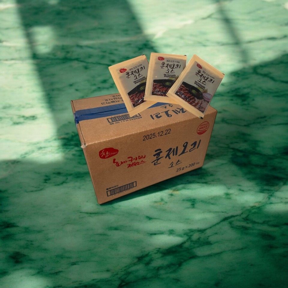 우리식품 참 훈제오리 소스 25g 박스 200개 이미지 8