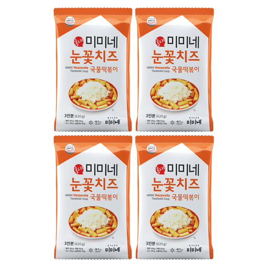 미미네 눈꽃치즈 국물떡볶이 X 기본맛, 620g, 4개