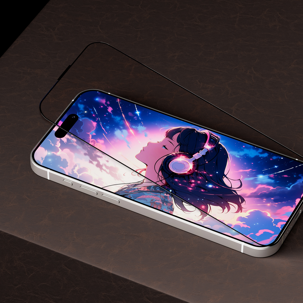 지니비 리얼컬러 AR 초고화질 무반사 강화유리 필름 아이폰17, 1매입