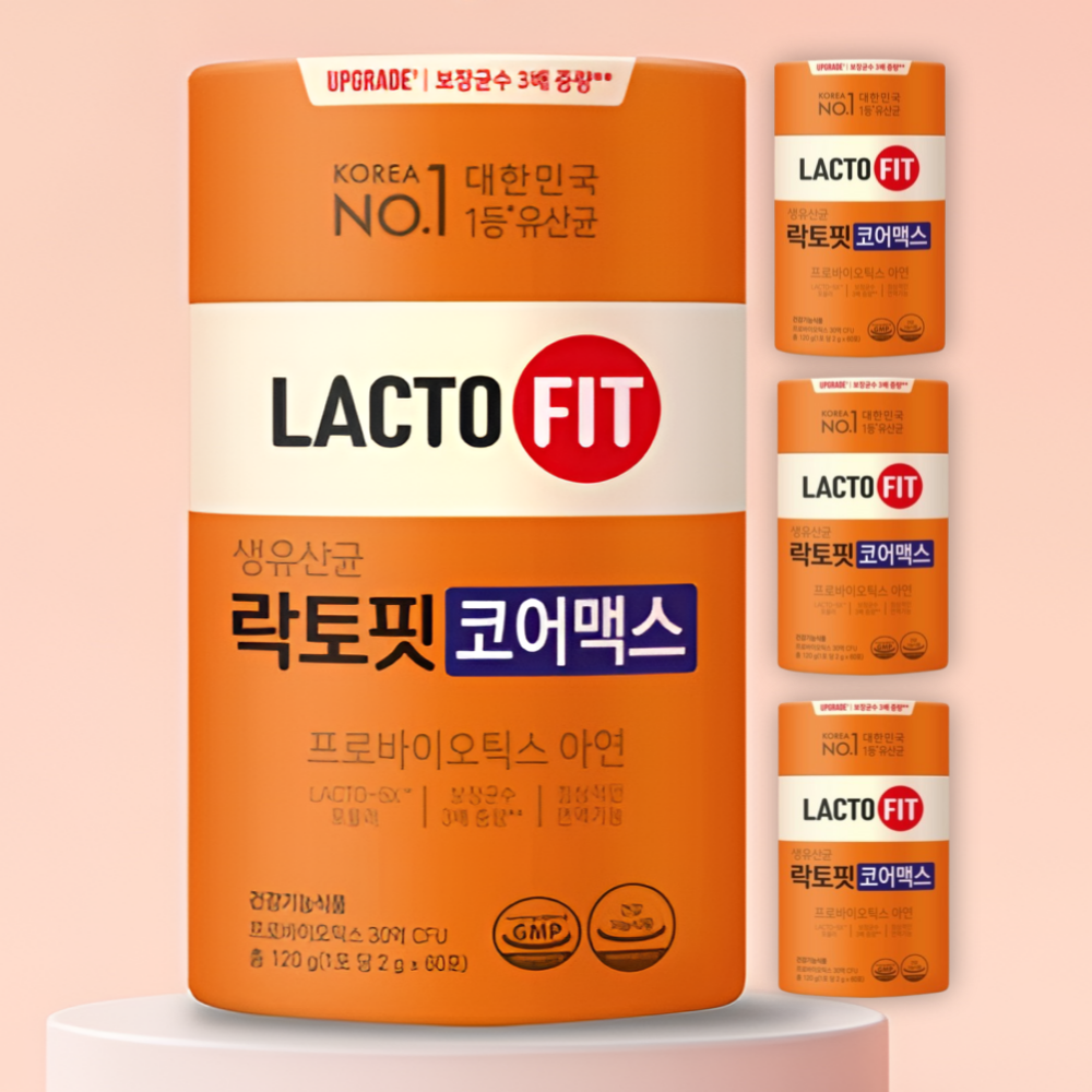 종근당 락토핏 코어맥스 3통(6개월분) 가족유산균 - 상품 이미지