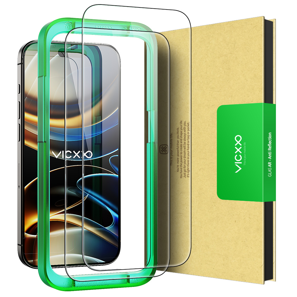 빅쏘 AR 저반사 고화질 강화유리 필름 아이폰15 프로 맥스, 2매입