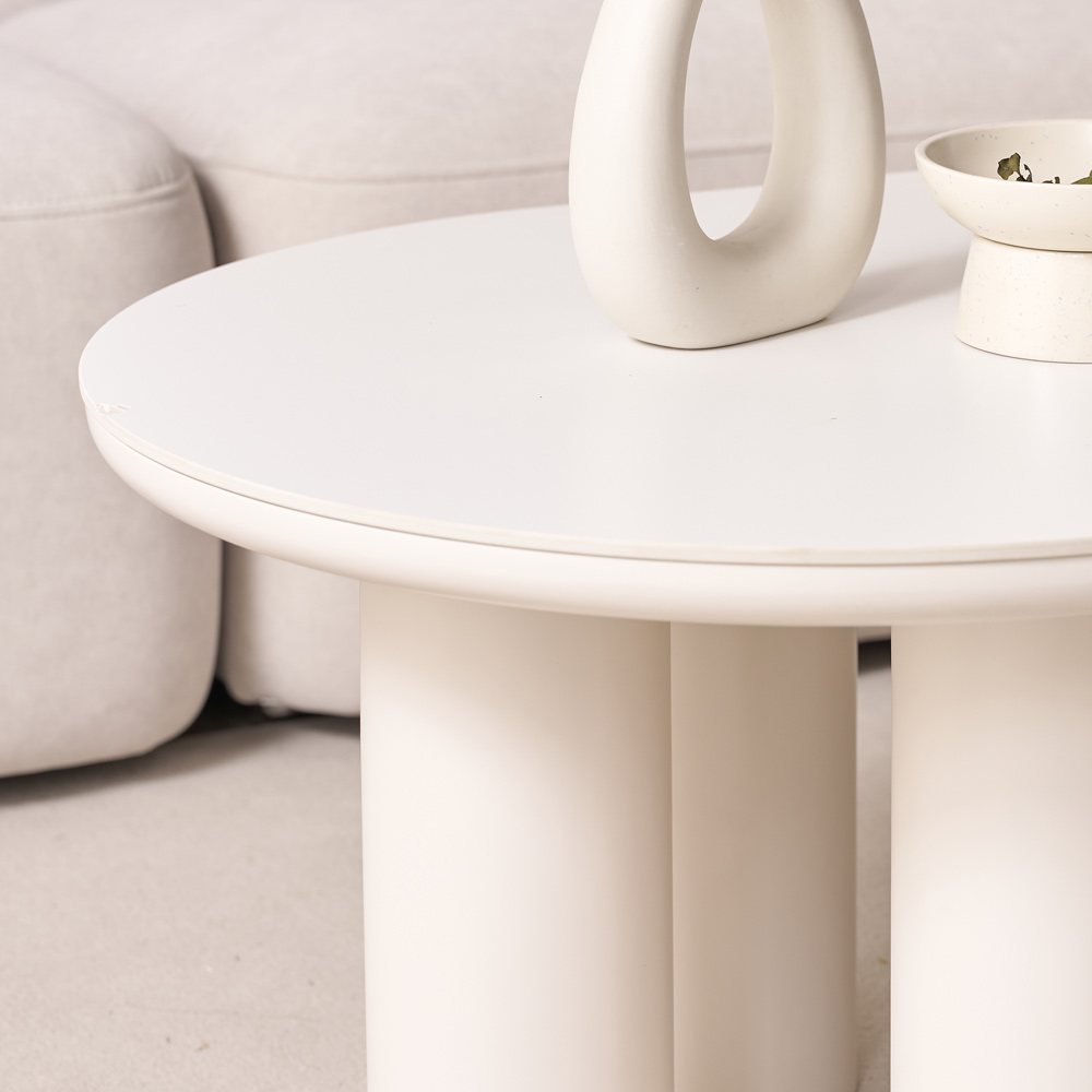 거실 소파테이블 밀크 세라믹 좌식테이블 양타원 트리플