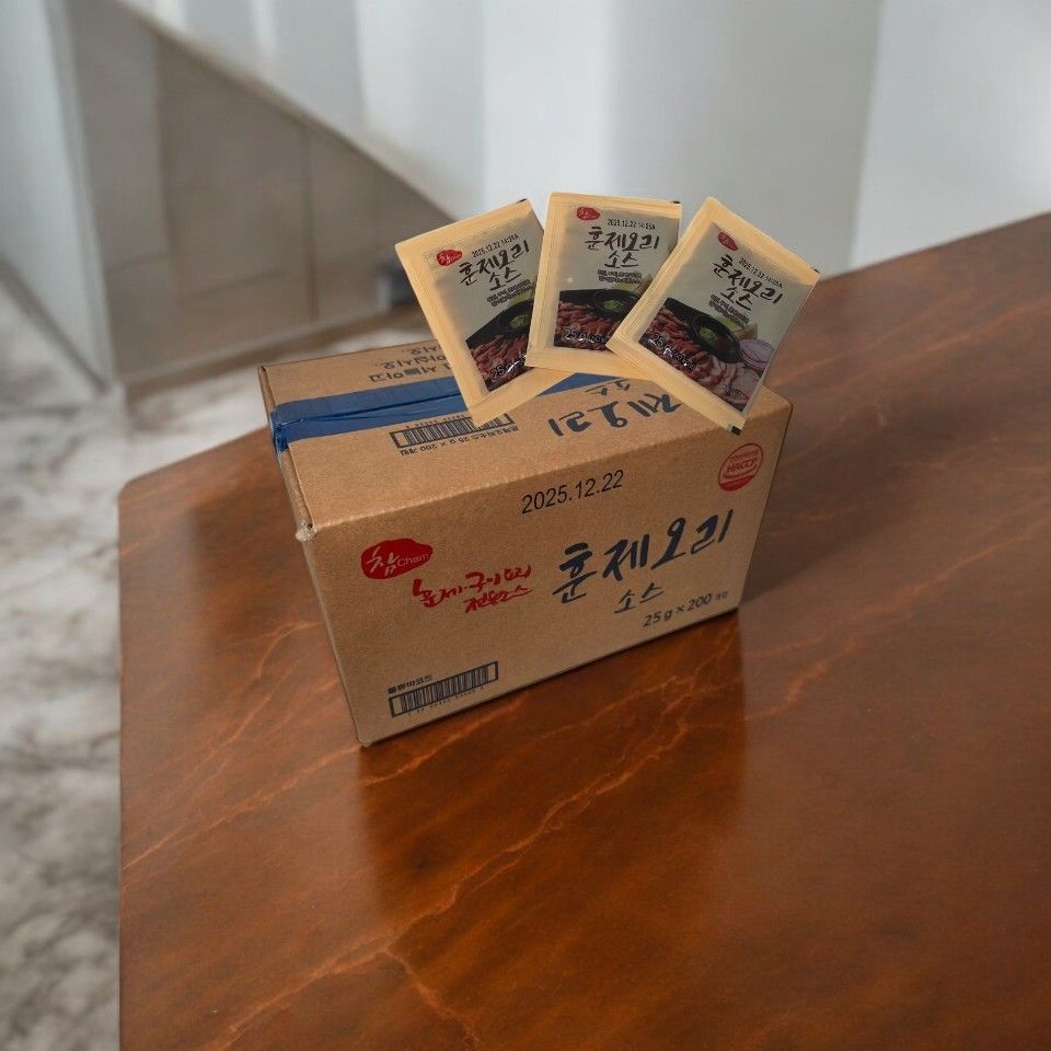 우리식품 참 훈제오리 소스 25g 박스 200개 이미지 6