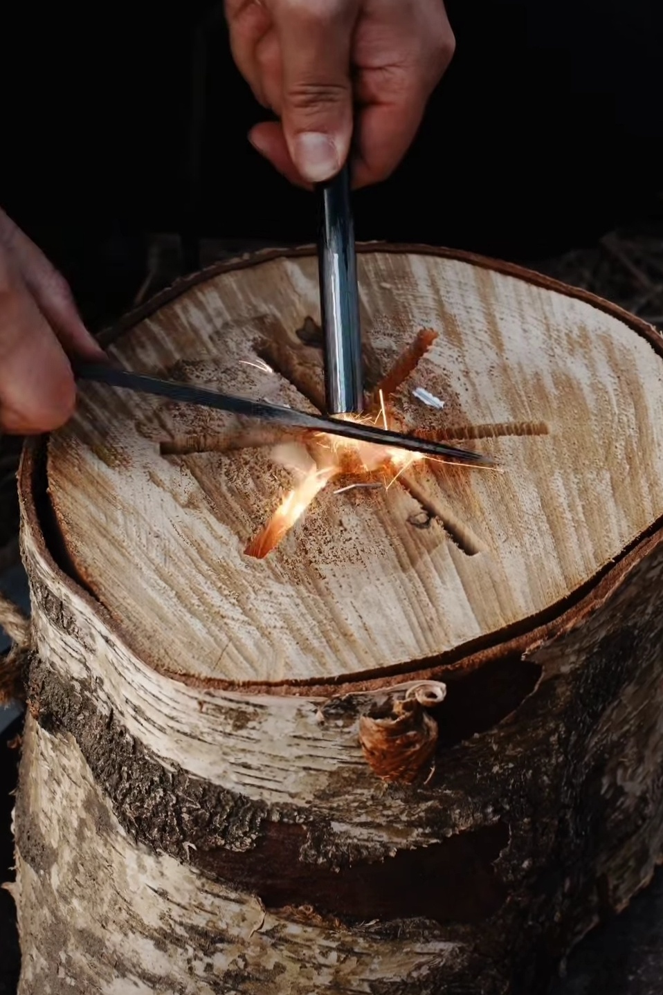 아홉산캠핑 착화제포함 자작나무 통나무장작 대형