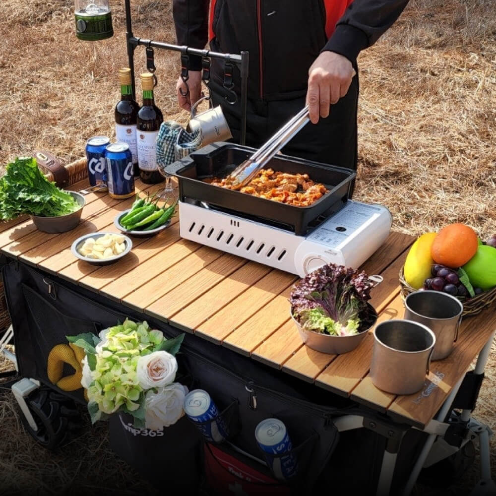 캠프365 파파웨건 폴딩카트 캠핑 카트 수레 웨건 접이식 손수레 160kg 내하중 특대