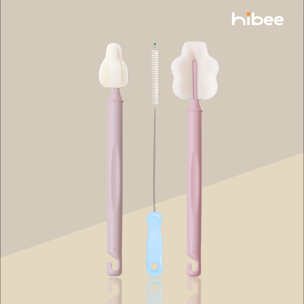 하이비 몽글이 뽀득 젖병솔 젖꼭지 세척솔 3종 세트 - 상품 이미지