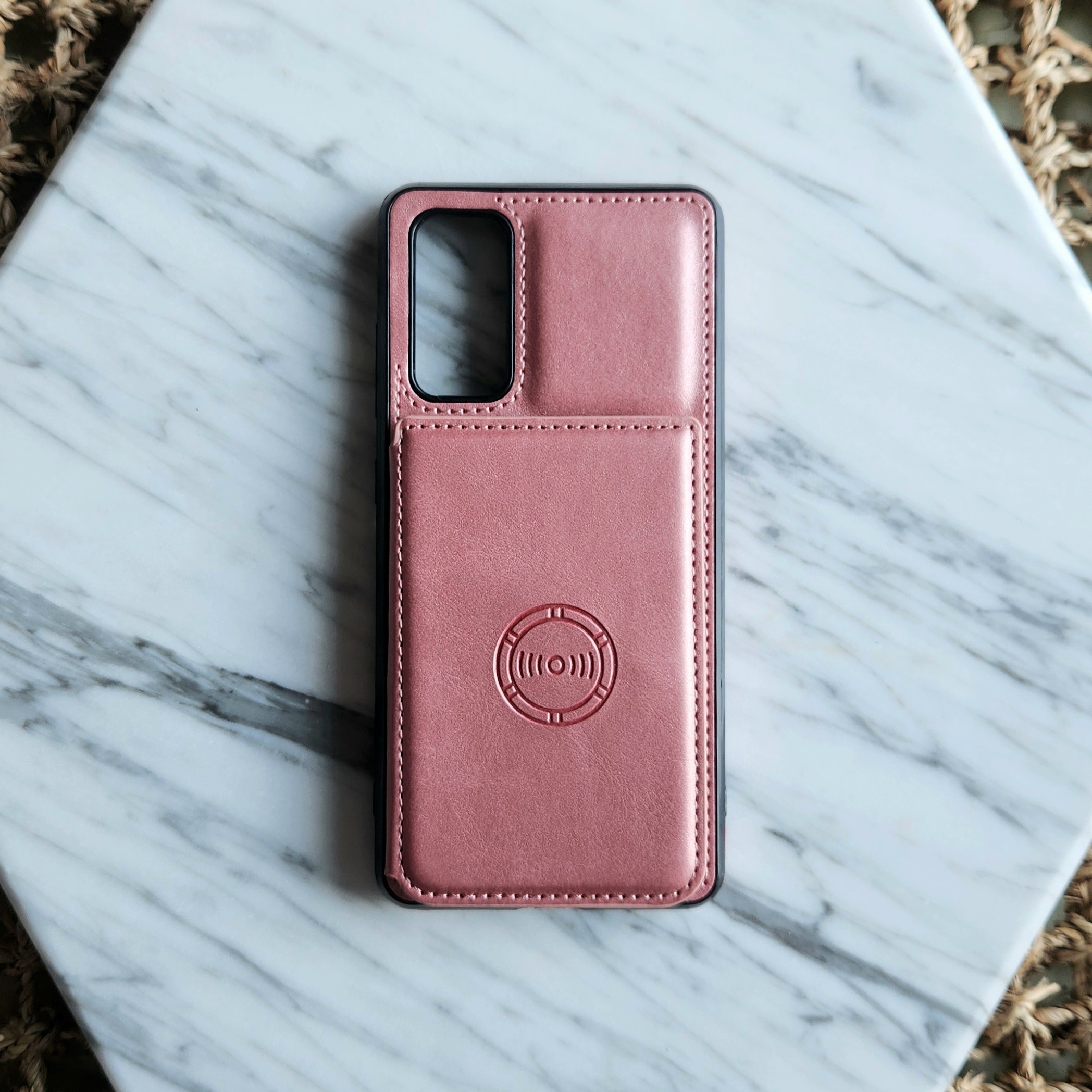 카드 케이스 가죽 지갑 범퍼 핑크, 갤럭시S20플러스 - 상품 이미지