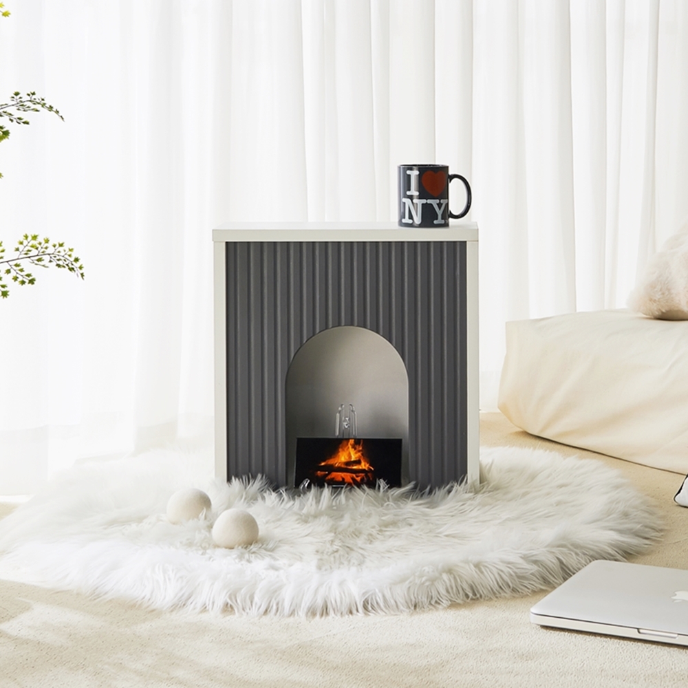 루리룸 벽난로콘솔 폭좁은 미니 슬림 복도 거실 콘솔 테이블 405x140x430mm, 1단, 그레이