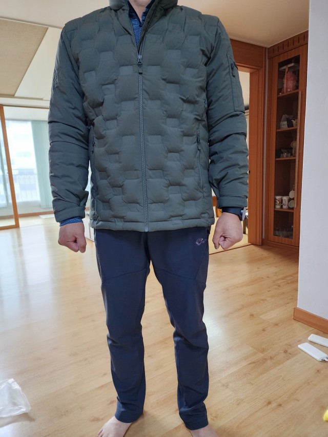 K2세이프티 중년남성슬림패딩 40대 남자 경량 겨울방한패딩자켓 단체 추동 사무실잠바 이미지 6
