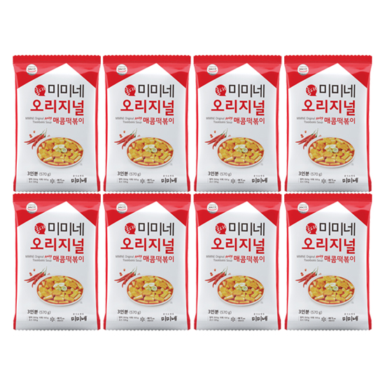 미미네 오리지널 매콤떡볶이 X 2단계, 570g, 8개