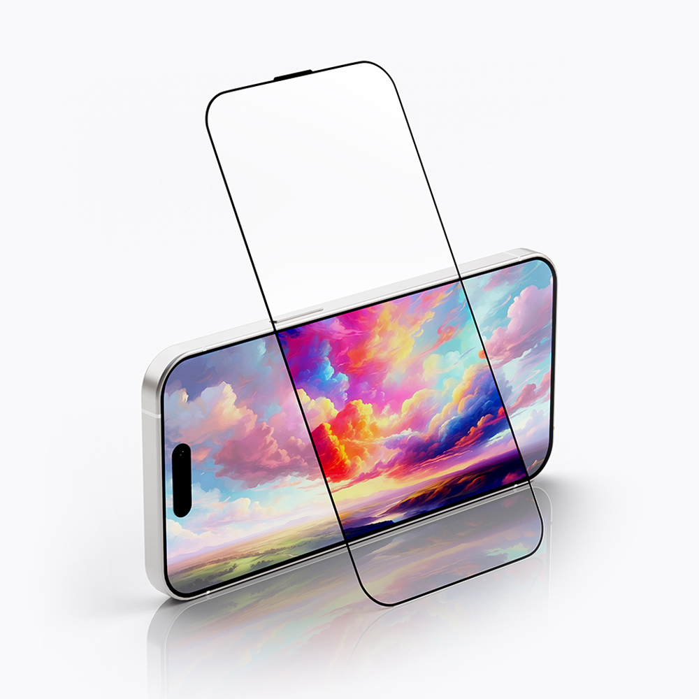 지니비 리얼컬러 AR 초고화질 무반사 강화유리 필름 아이폰17, 1매입