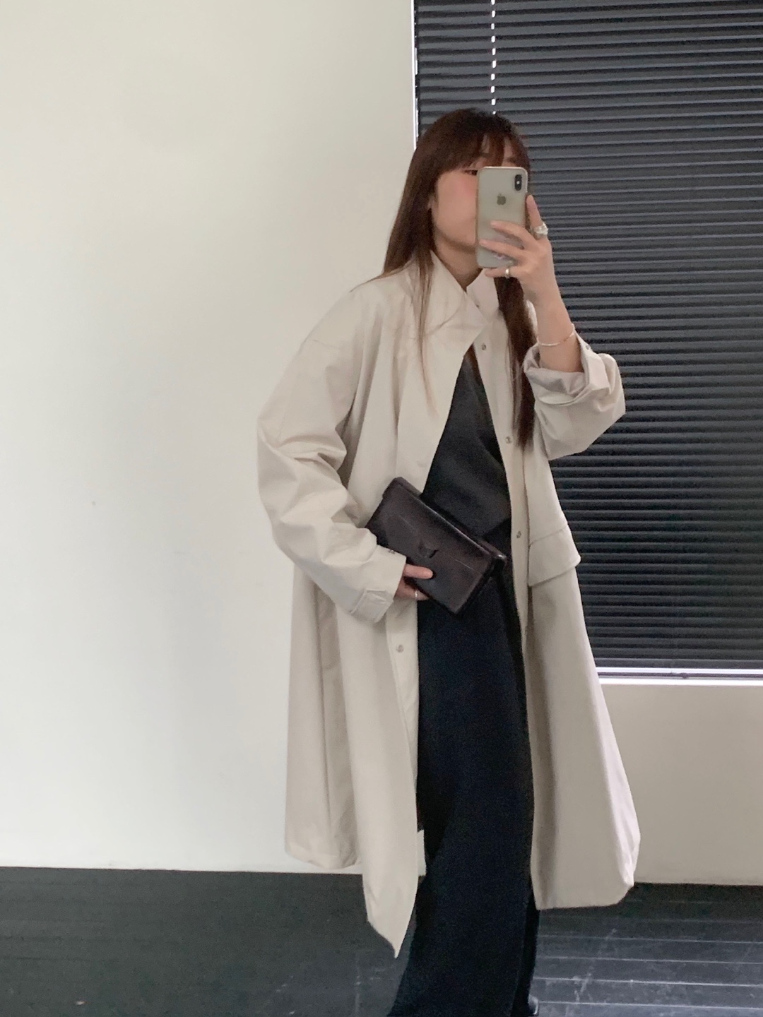 taffeta 타프타 노마 트렌치 코트 래글런 하이넥 히든 싱글 롱 ct 상세 이미지 5