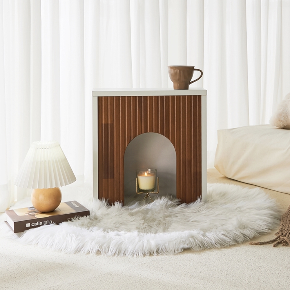 루리룸 벽난로콘솔 폭좁은 미니 슬림 복도 거실 콘솔 테이블 405x140x430mm, 1단, 멀바우