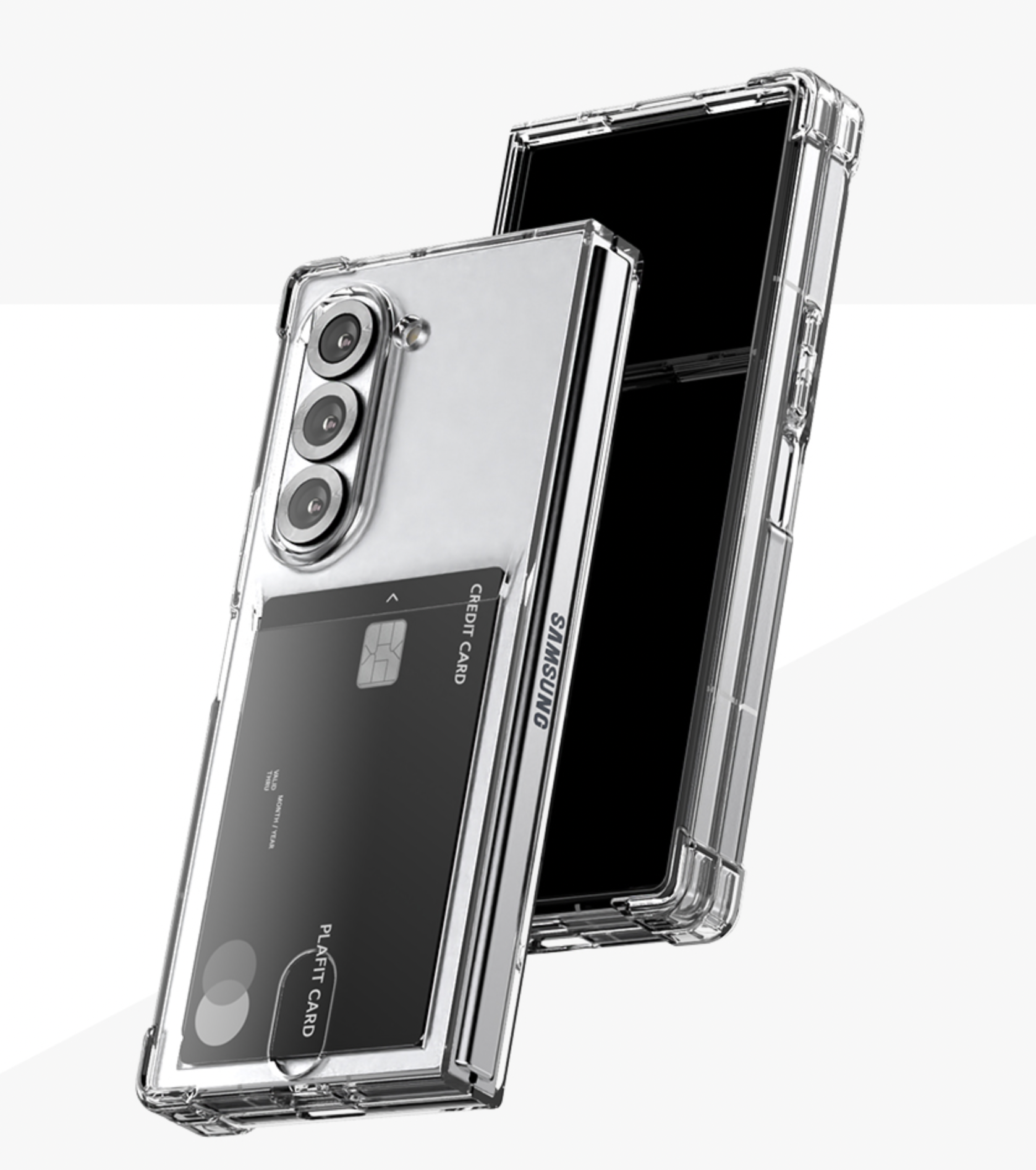 갤럭시 케이스 카드 수납 지갑 투명, 갤럭시Z 폴드6 - 상세 이미지 2