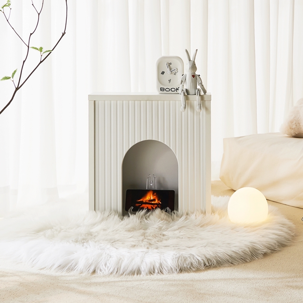 루리룸 벽난로콘솔 폭좁은 미니 슬림 복도 거실 콘솔 테이블 405x140x430mm, 1단, 화이트