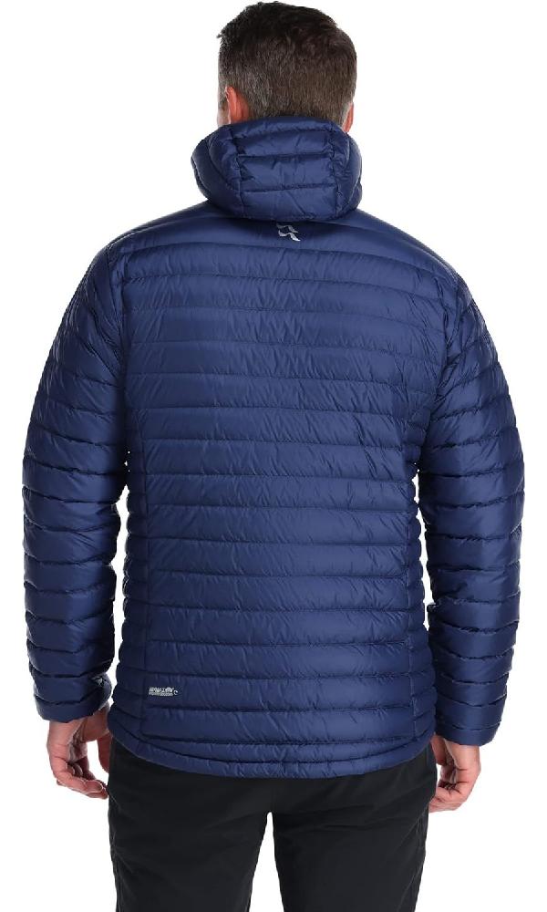 Rab 트레킹 클라이밍 스키용 남성용 마이크로라이트 알파인 다운 재킷 - 딥 잉크(마멀레이드) 라지 오리온 블루/아스펜 그린 L - 상세 이미지 3