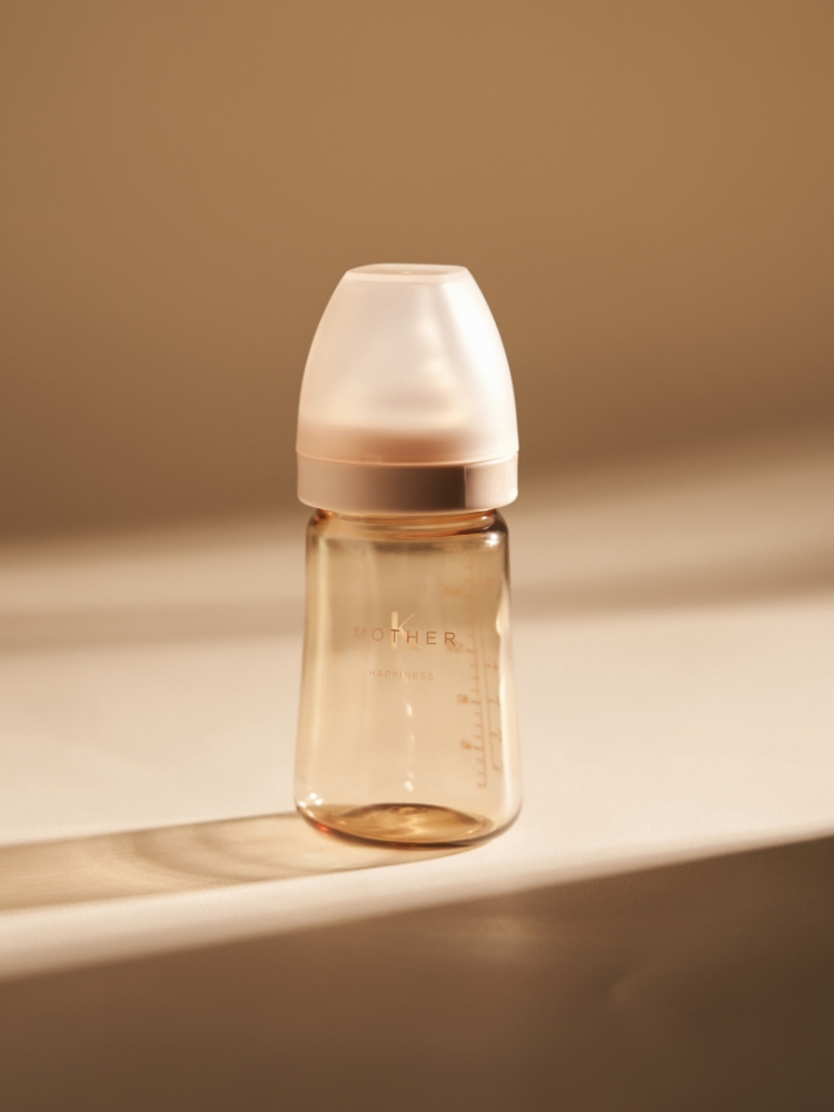 마더케이 신생아 PPSU 젖병 배앓이 방지 (노꼭지) 180ml, 1개, 크림