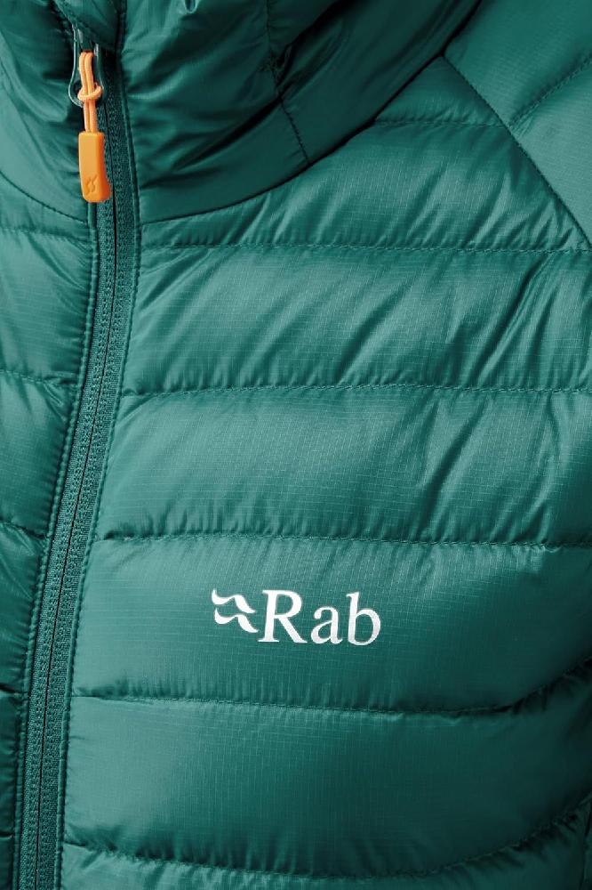 Rab 트레킹 클라이밍 스키용 여성용 마이크로라이트 다운 재킷 - 블랙 14 검은색 16 - 상세 이미지 4