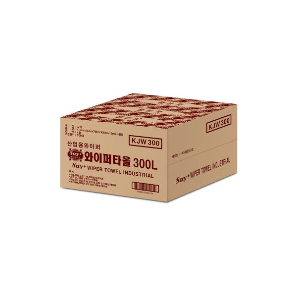 세이플러스 와이퍼타올 KJW300 대형 4겹 300매 산업용 기계유지보수 기름제거 갈색원단 : 숭숭Market