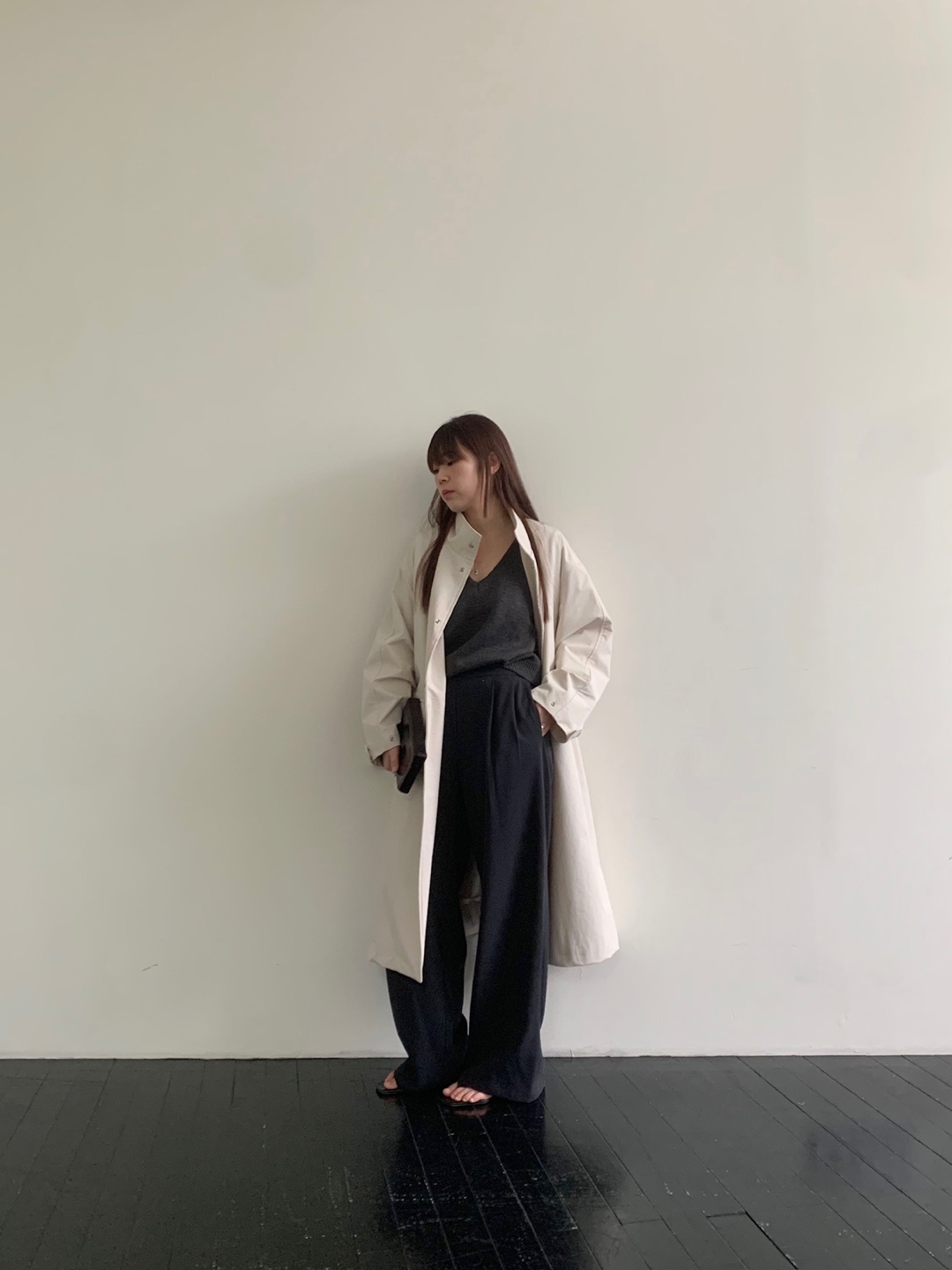 taffeta 타프타 노마 트렌치 코트 래글런 하이넥 히든 싱글 롱 ct 상세 이미지 7
