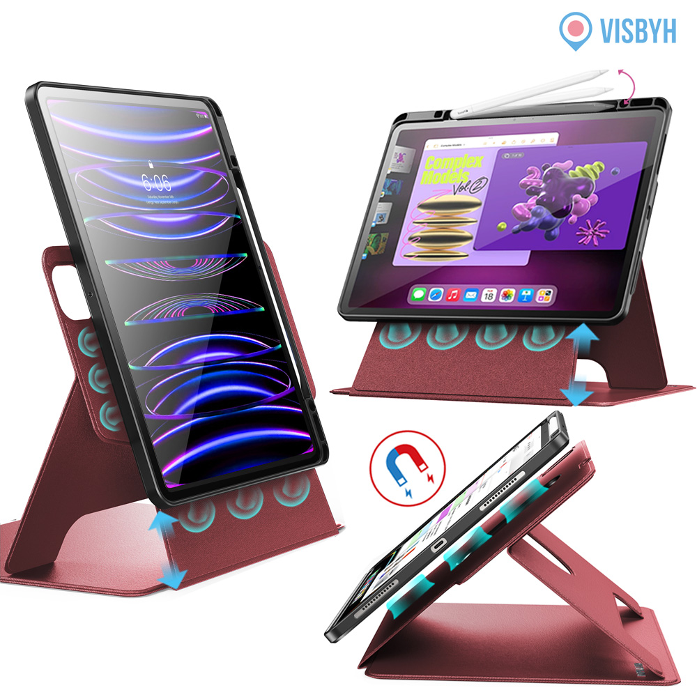 비스비 플렉스뷰 마그네틱 케이스/ 가로세로회전스탠딩/ 다크 그레이, 아이패드프로11 4세대 3세대 2세대