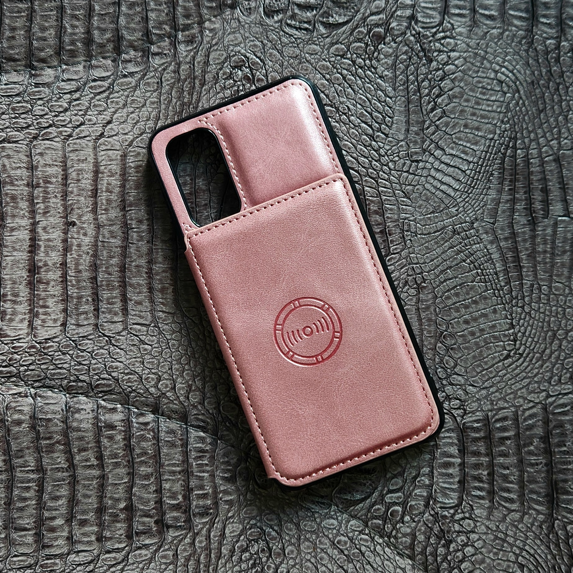 카드 케이스 가죽 지갑 범퍼 핑크, 갤럭시S20 - 상품 이미지